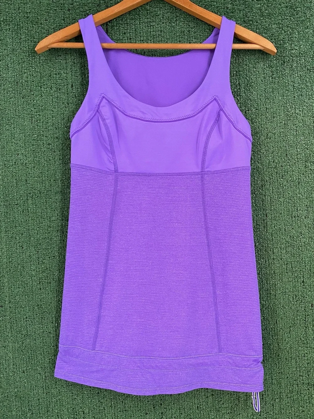 Lululemon Run Ta Ta Topper Top Cinch Waist Purple Tank Top Women’s Size 6